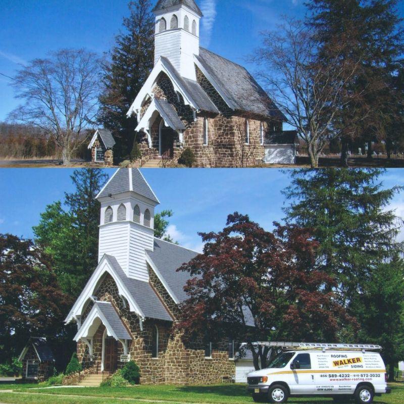 Before and After Church and Tower